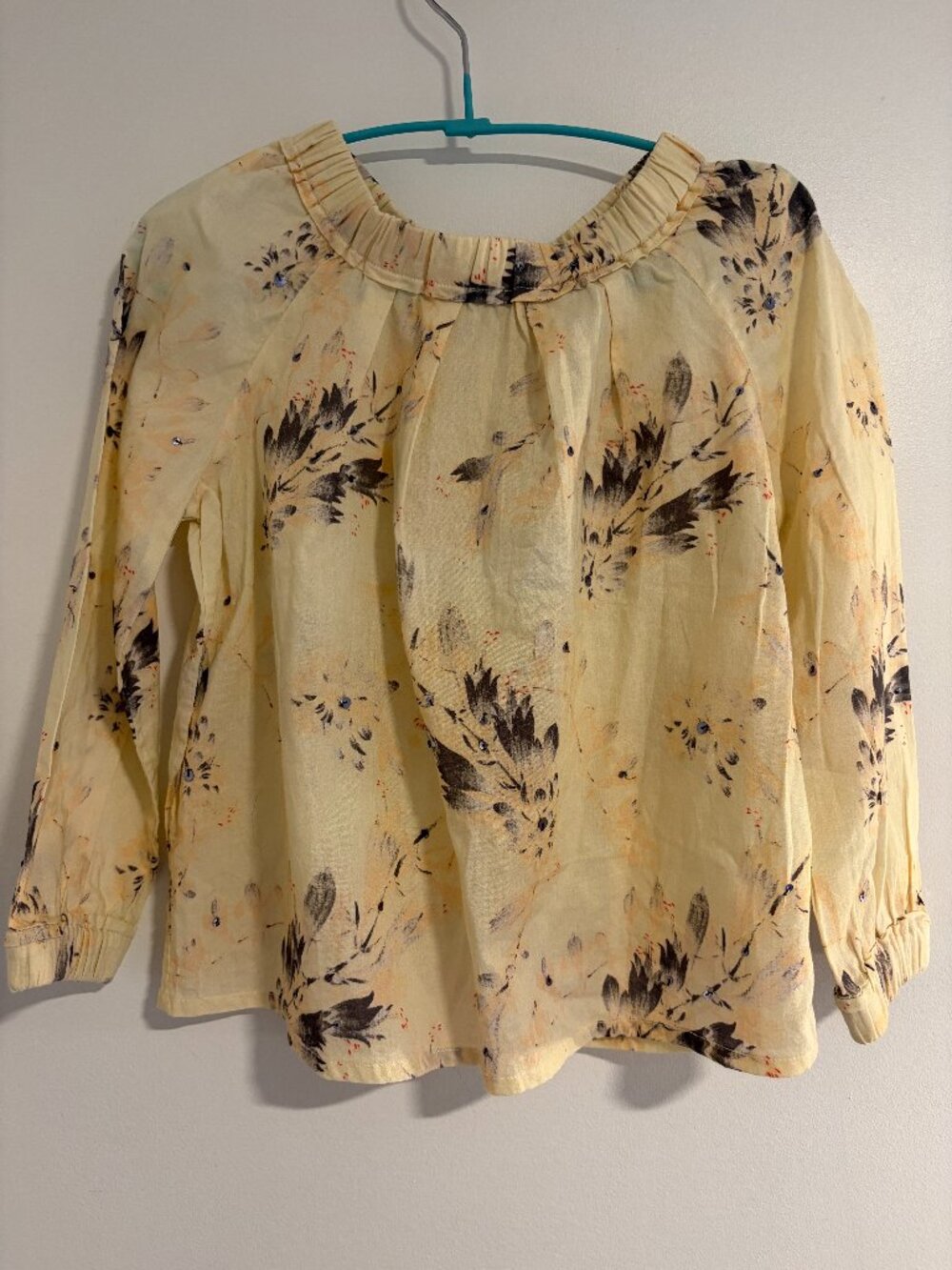 Bonpoint vanilla blouse with zipper, NWT size 4